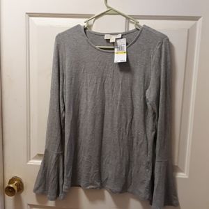Michael kors gray stretchy shirt medium